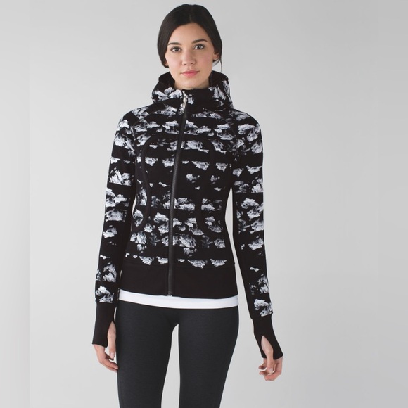 lululemon athletica Tops - Lululemon Scuba Hoodie II the Dream Rose Stripe Neutral Blush Black/White"